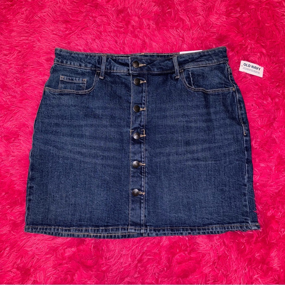 Old Navy Button Down Jean Skirt - 12